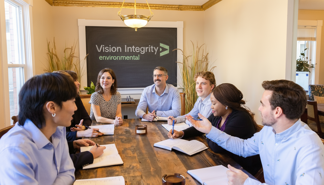 boardroom with blackboard